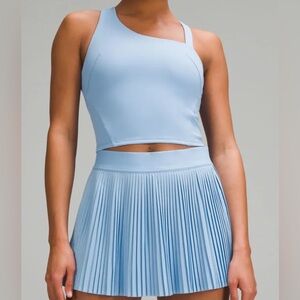 Lululemon Everlux Asymmetrical Tennis Tank Top - Size 8 Sinatra Blue
